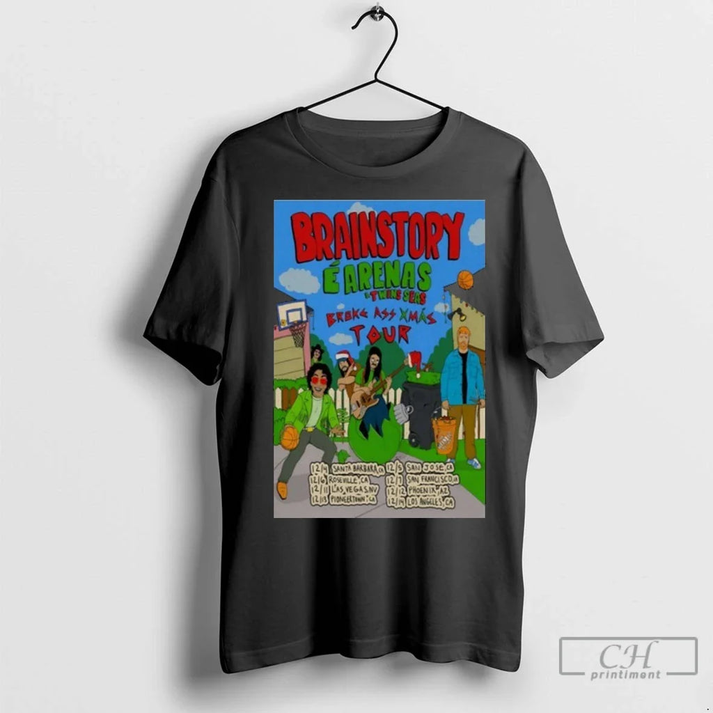 Premium Brainstory And Twin Seas Broke Ass Xmas Tour - Adult & Kids T-Shirts, Sweatshirts & Hoodies apparel design preview 1