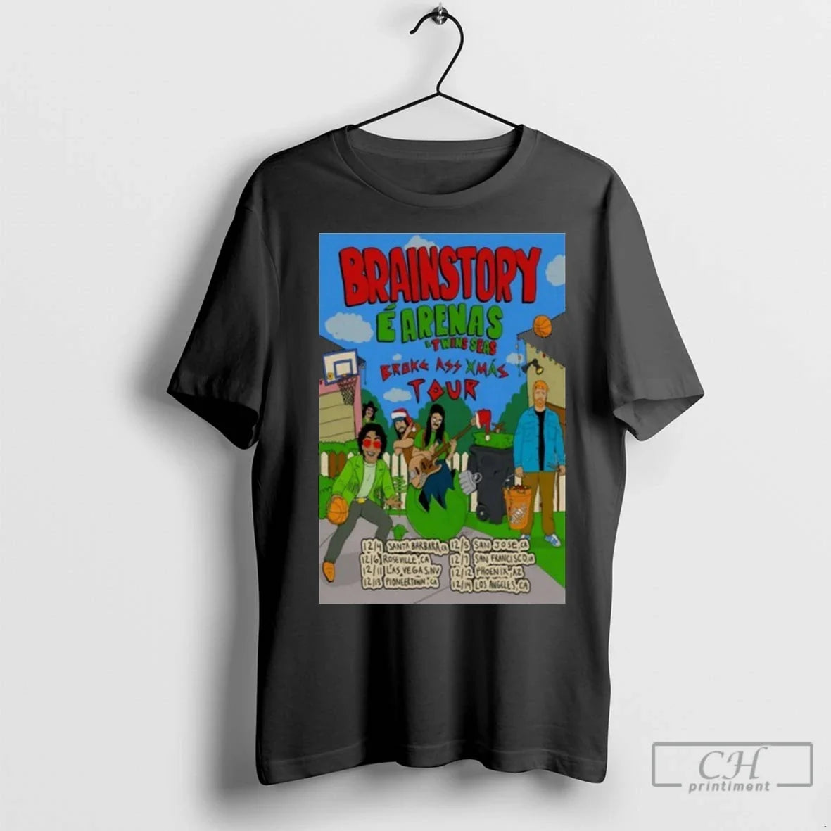 Premium Brainstory And Twin Seas Broke Ass Xmas Tour - Adult & Kids T-Shirts, Sweatshirts & Hoodies apparel design preview 1