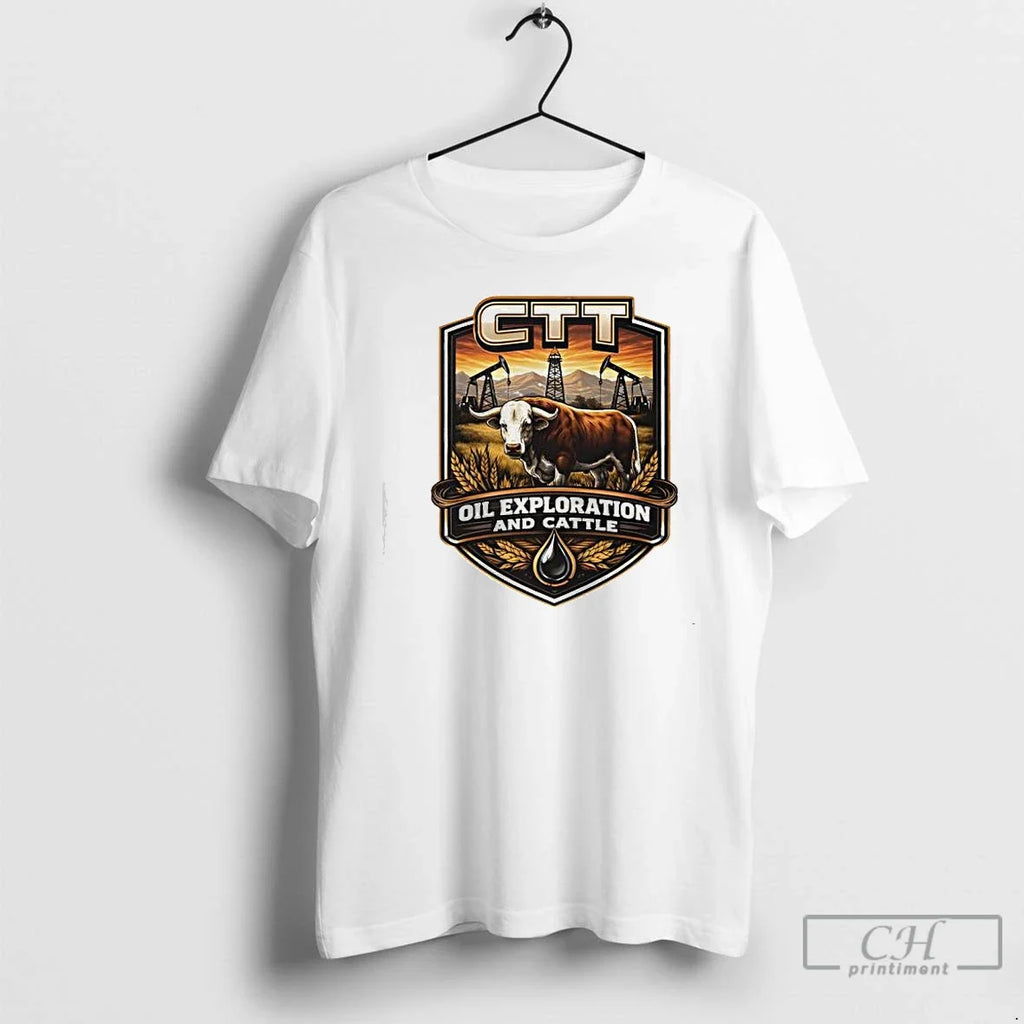 Ctt Oil Exploration Cattle Retro Funny - Adult & Kids T-Shirts, Sweatshirts & Hoodies apparel design preview 1