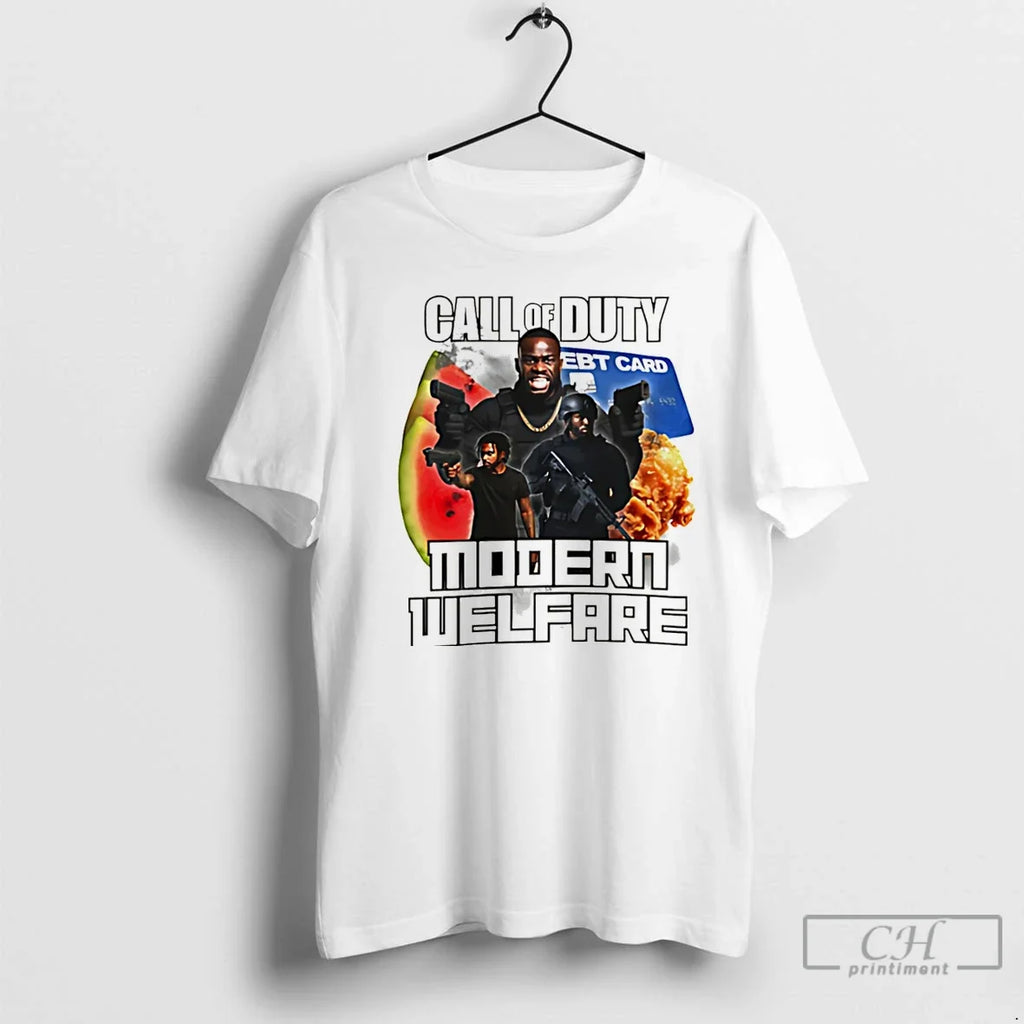 Call Duty Modern Welfare Card - Adult & Kids T-Shirts, Sweatshirts & Hoodies apparel design preview 1