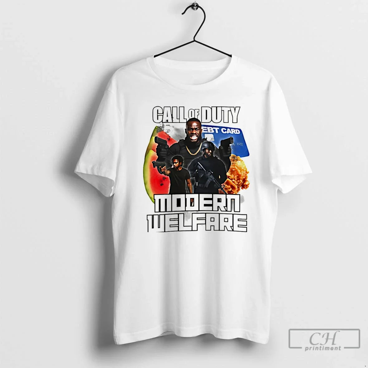 Call Duty Modern Welfare Card - Adult & Kids T-Shirts, Sweatshirts & Hoodies apparel design preview 1