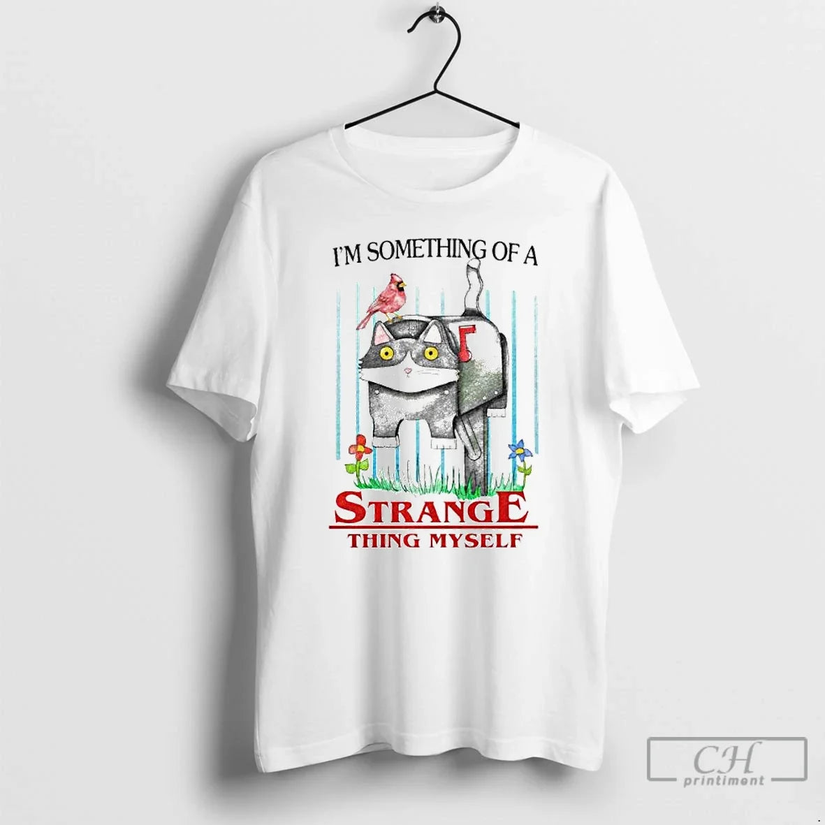 Cat Im Something Strange Thing Myself Ornaments - Adult & Kids T-Shirts, Sweatshirts & Hoodies apparel design preview 1