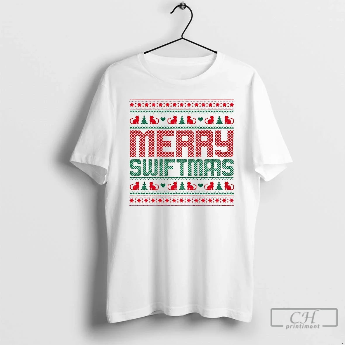 Cat Merry Swiftmas Parody - Adult & Kids T-Shirts, Sweatshirts & Hoodies apparel design preview 1