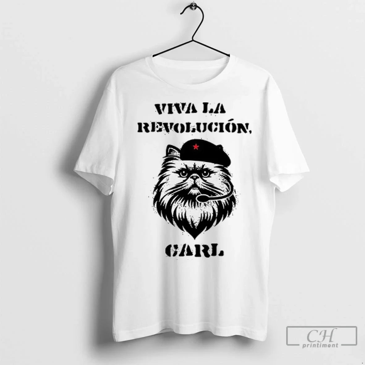 Premium Cat Viva La Revolucion Carl - Adult & Kids T-Shirts, Sweatshirts & Hoodies apparel design preview 1