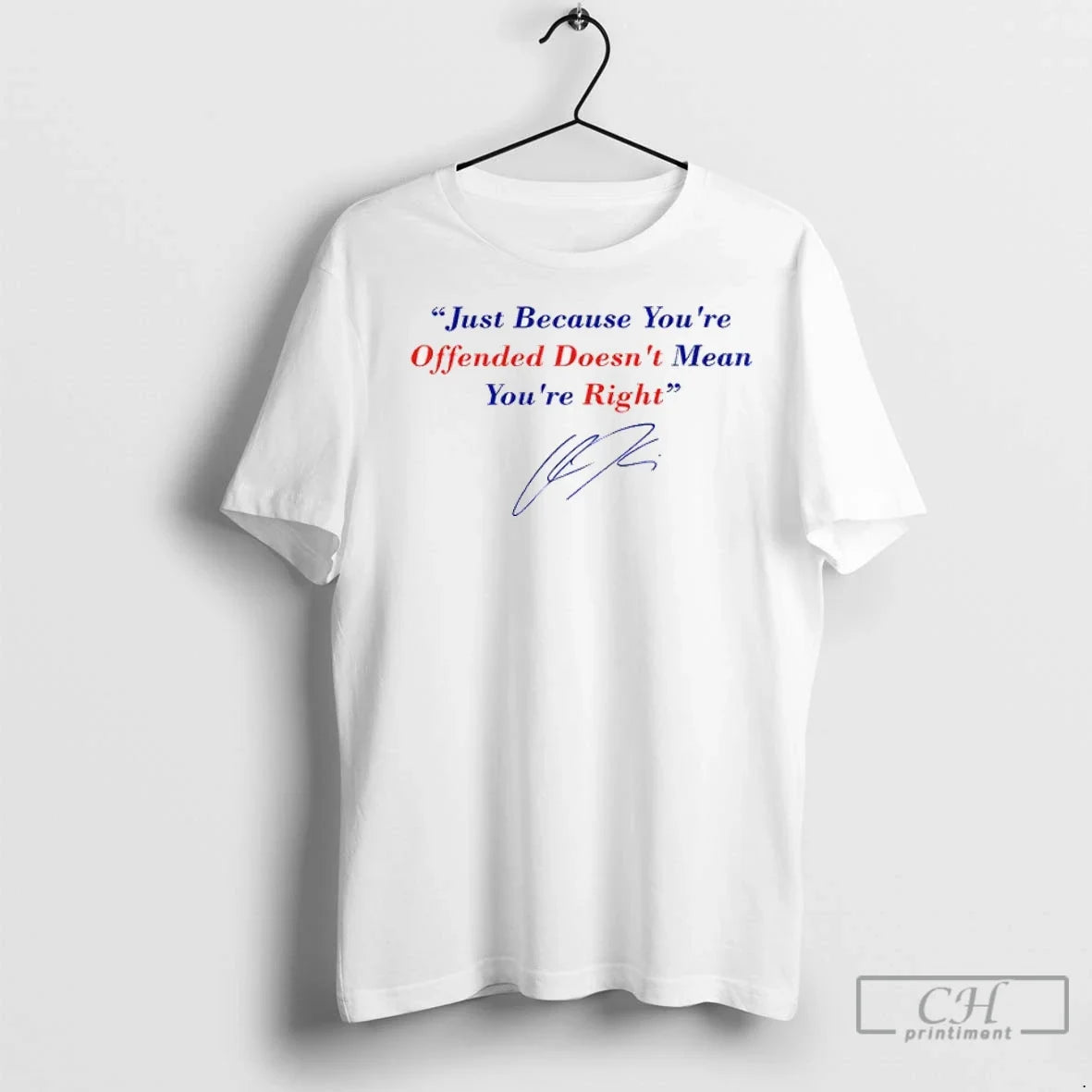 Premium Charlie Kirk Freedom Just Because Youre - Adult & Kids T-Shirts, Sweatshirts & Hoodies apparel design preview 1