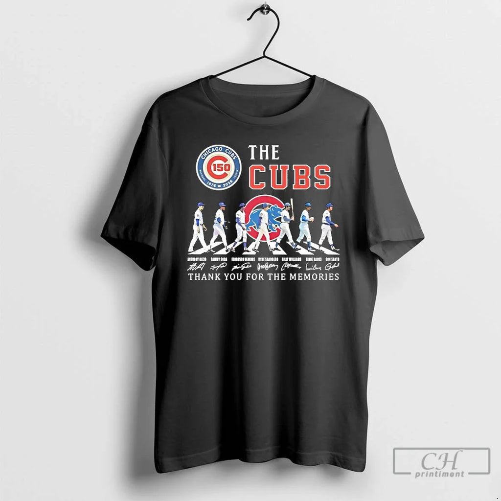 Chicago Cubs 150th Anniversary Players Road Thank You - Adult & Kids T-Shirts, Sweatshirts & Hoodies apparel design preview 1