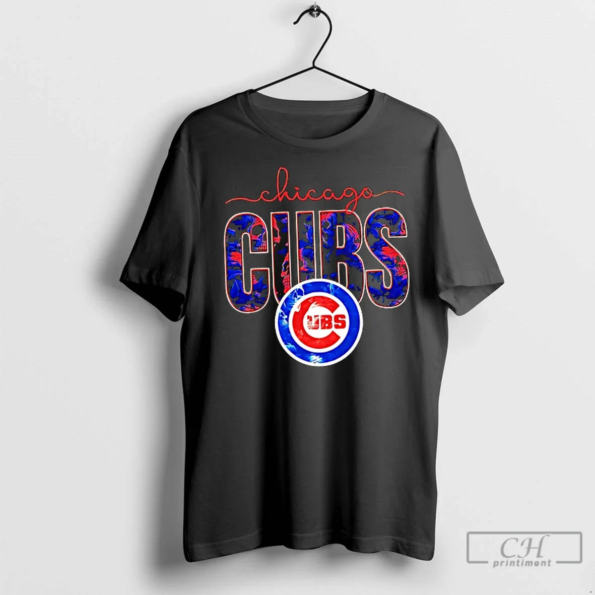 Premium Chicago Cubs Skulls Floral Graphic Baseball - Adult & Kids T-Shirts, Sweatshirts & Hoodies apparel design preview 1