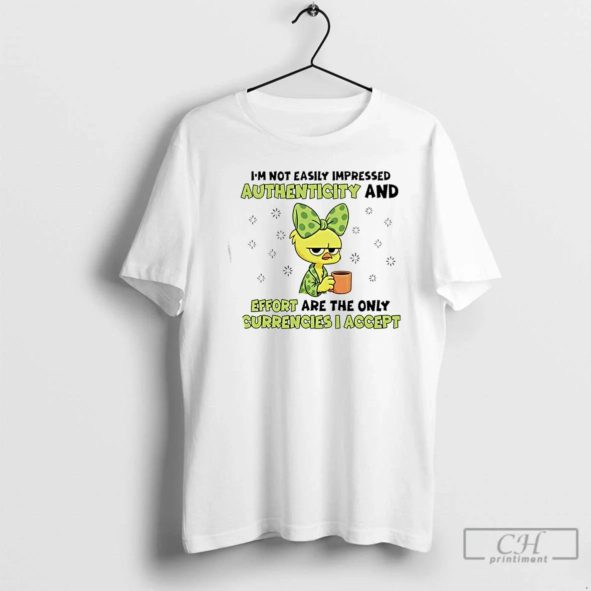 Chicken Im Not Easily Impressed Authenticity Effort - Adult & Kids T-Shirts, Sweatshirts & Hoodies apparel design preview 1