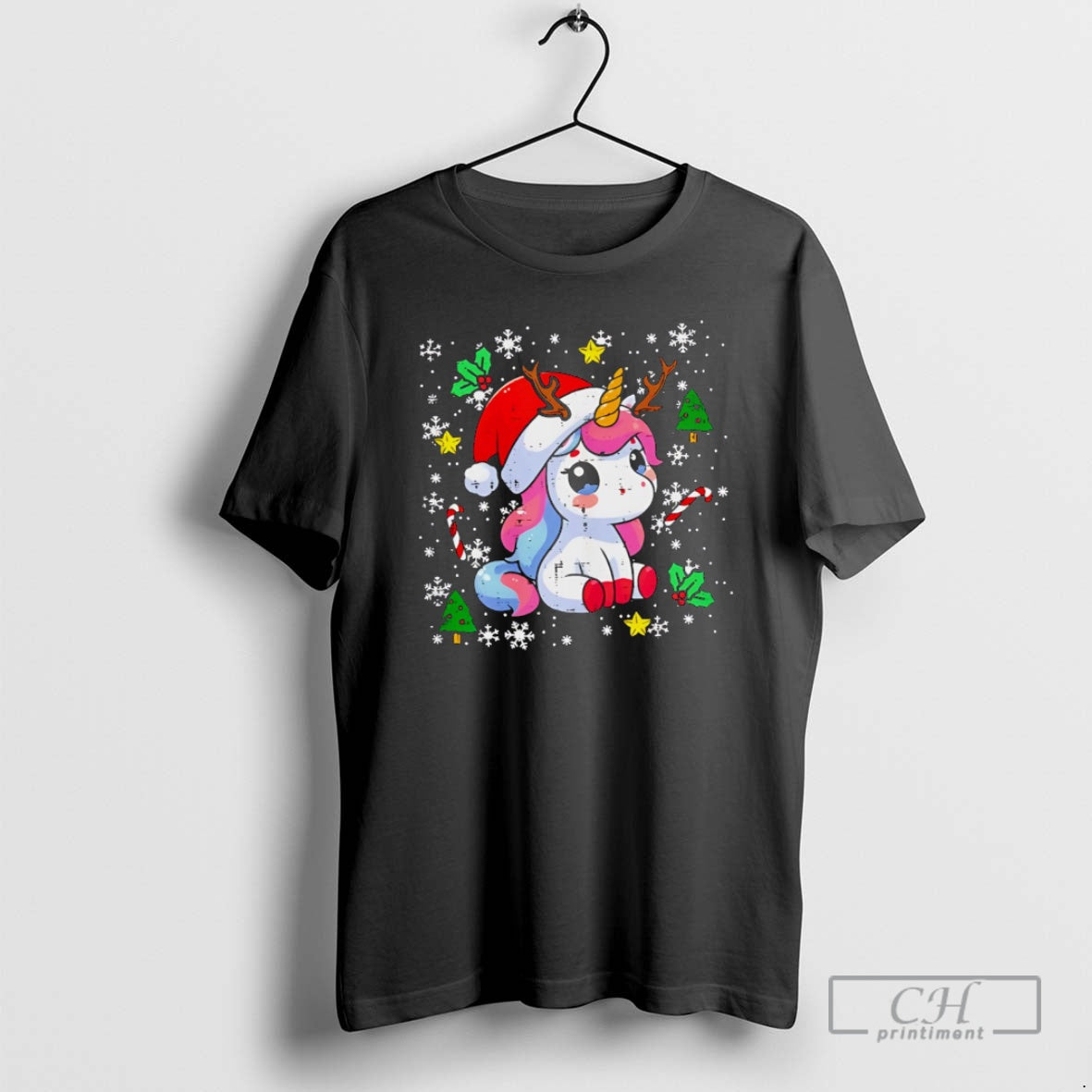 Unicorn Cute Magical Xmas - Adult & Kids T-Shirts, Sweatshirts & Hoodies apparel design preview 1