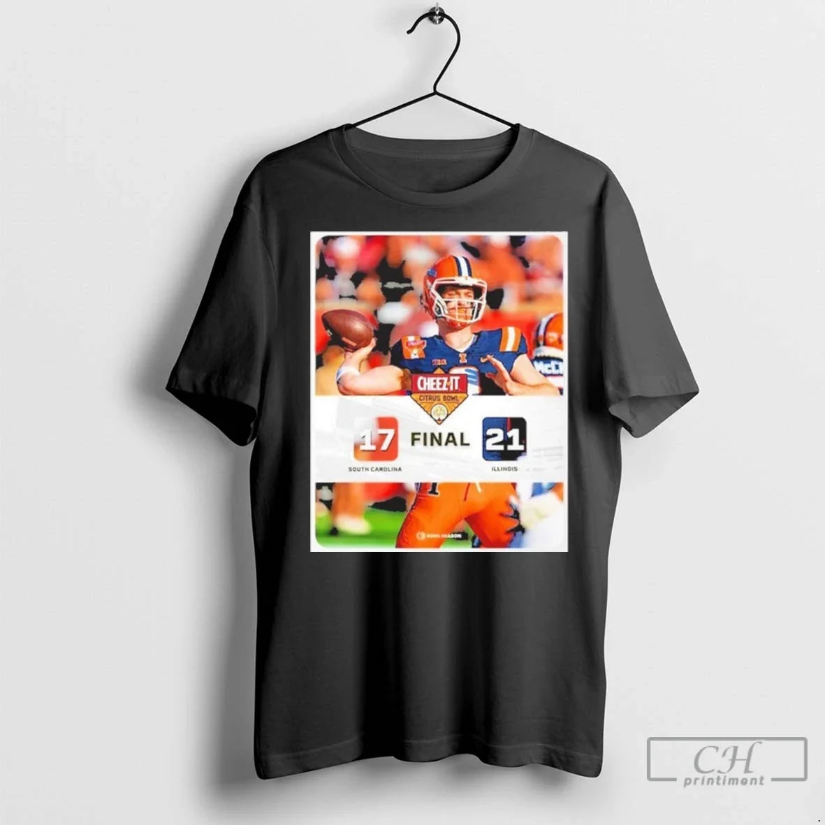 Premium Citrus Bowl Final Score 17 21 Illinois - Adult & Kids T-Shirts, Sweatshirts & Hoodies apparel design preview 1