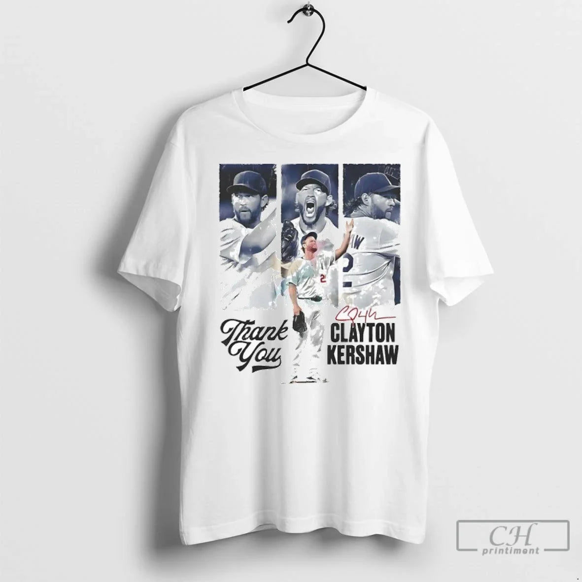 Premium Clayton Kershaw Los Angeles D Thank You - Adult & Kids T-Shirts, Sweatshirts & Hoodies apparel design preview 1