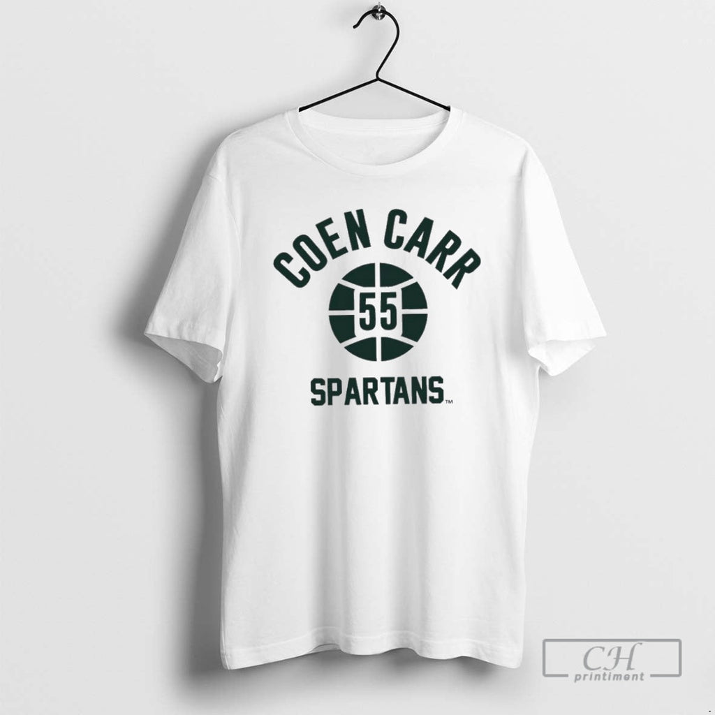 Coen Carr Name Number Ball Michigan State Basketball - Adult & Kids T-Shirts, Sweatshirts & Hoodies apparel design preview 1