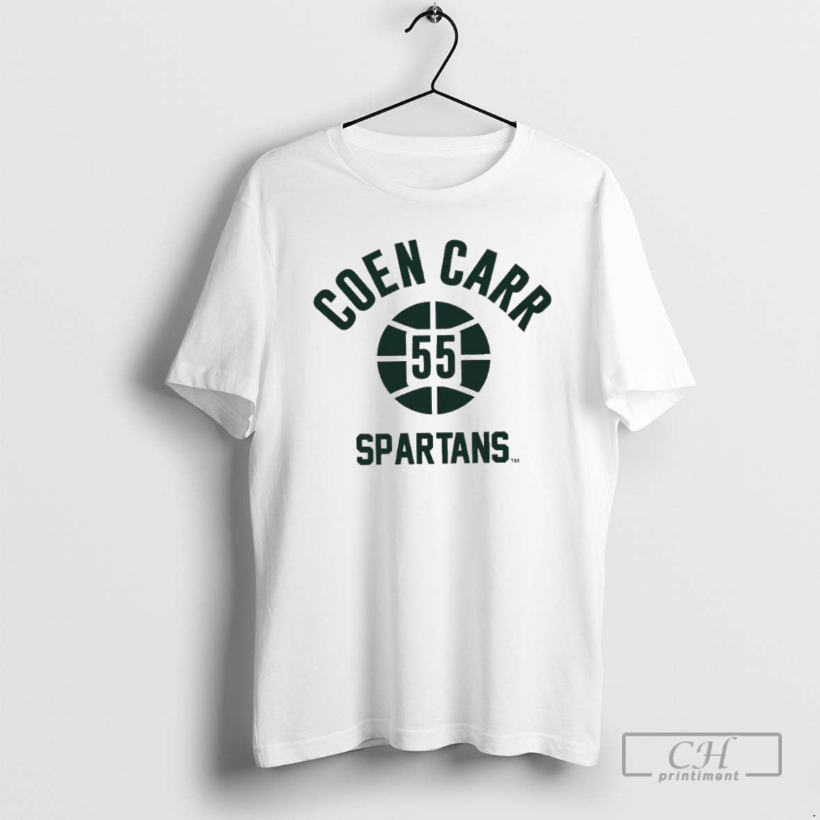 Coen Carr Name Number Ball Michigan State Basketball - Adult & Kids T-Shirts, Sweatshirts & Hoodies apparel design preview 1