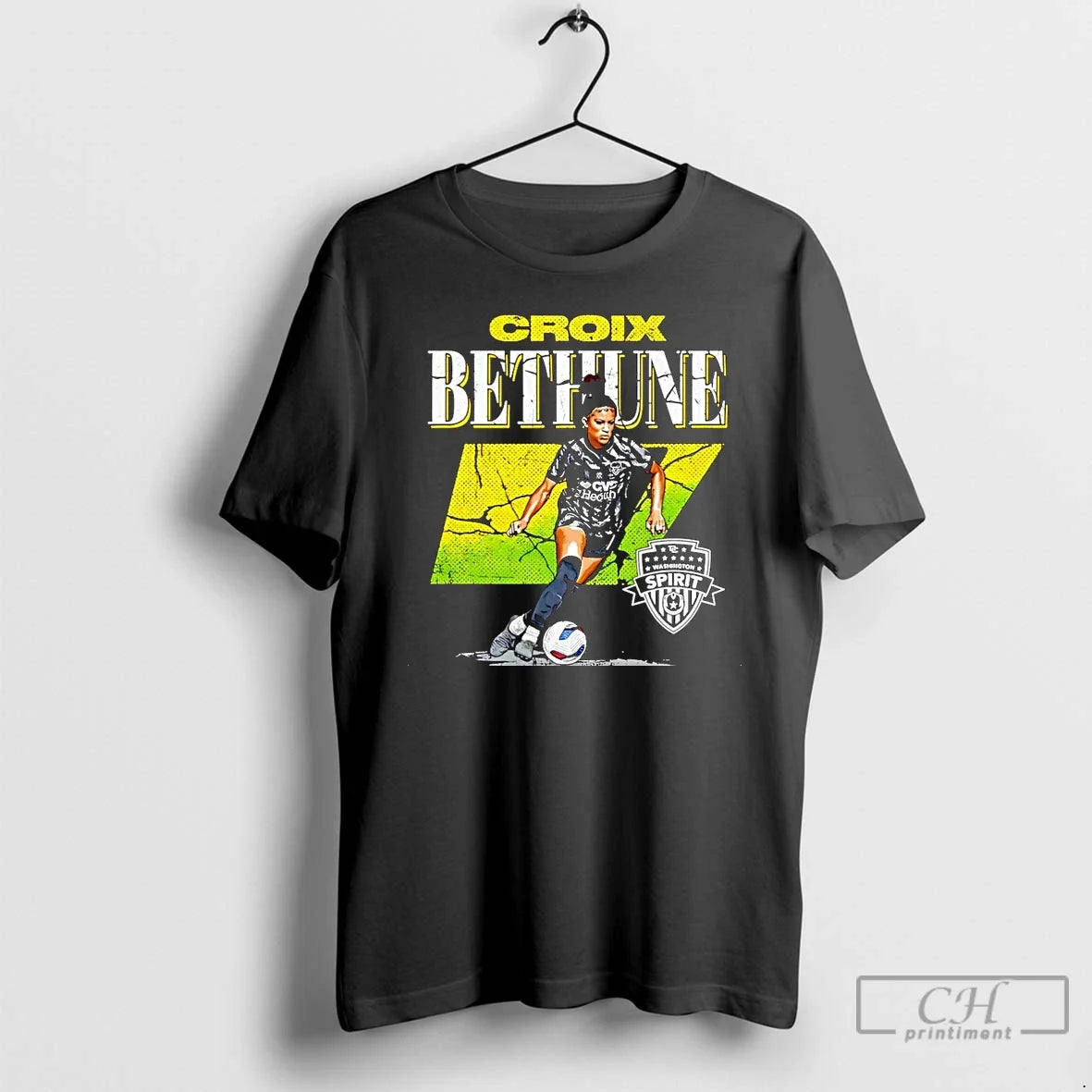 Croix Bethune Washington Fc Cracked Number - Adult & Kids T-Shirts, Sweatshirts & Hoodies apparel design preview 1