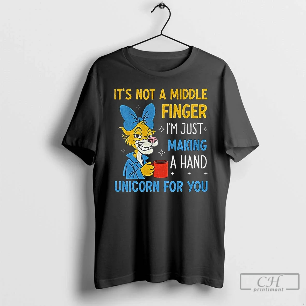Cute Tiger Not Middle Finger Im Just Making Hand - Adult & Kids T-Shirts, Sweatshirts & Hoodies apparel design preview 1
