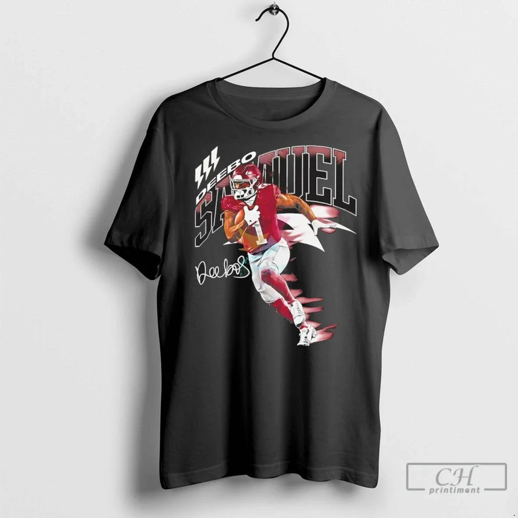 Premium Deebo Samuel Washington Retro Signature - Adult & Kids T-Shirts, Sweatshirts & Hoodies apparel design preview 1