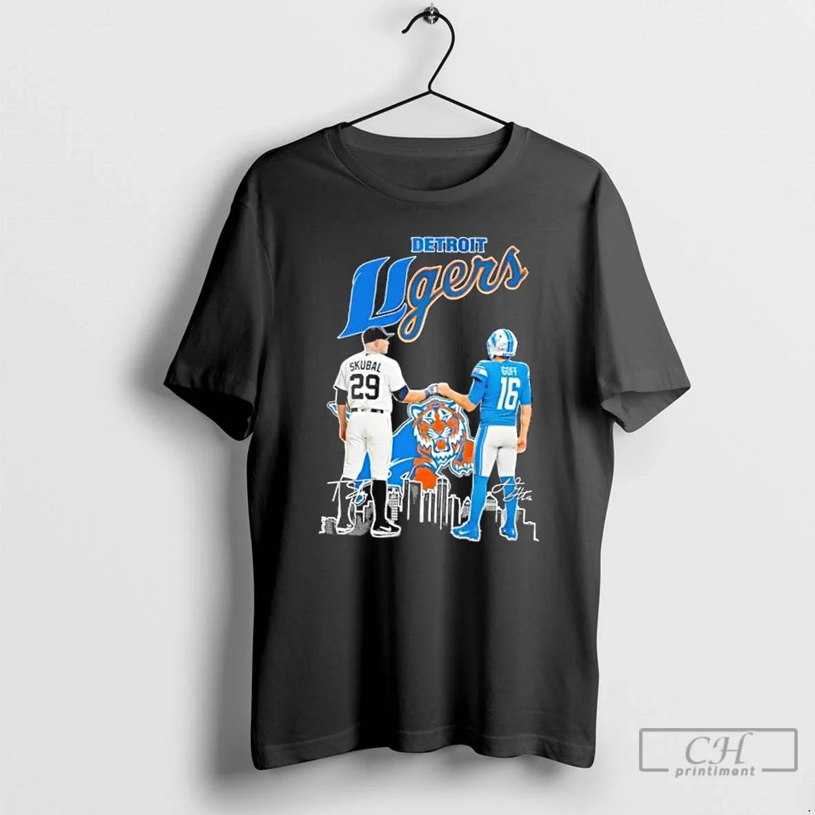 Detroit Ligers Skubal Tigers X Goff Lions Sports - Adult & Kids T-Shirts, Sweatshirts & Hoodies apparel design preview 1