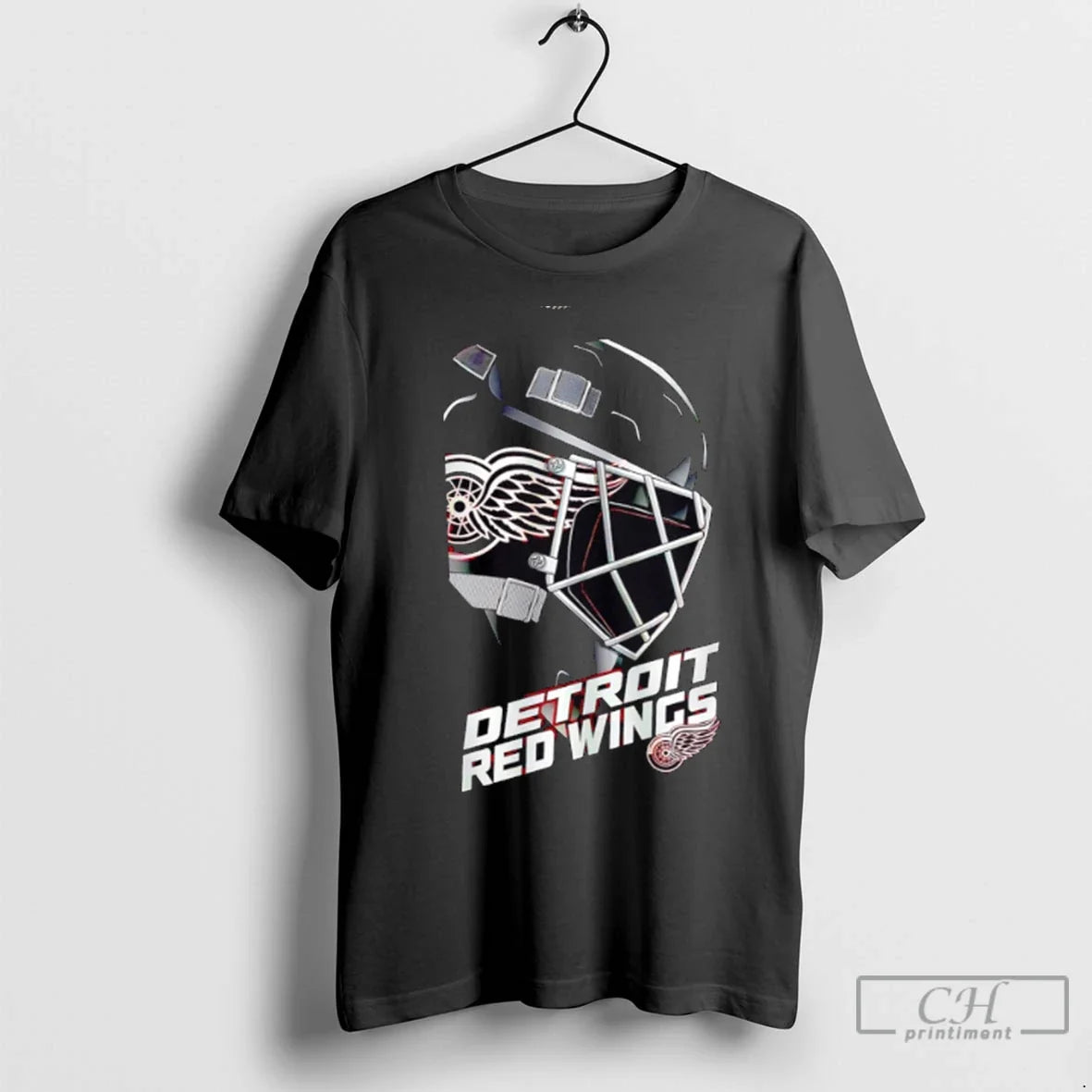 Premium Detroit Red Wings Defender Helmet - Adult & Kids T-Shirts, Sweatshirts & Hoodies apparel design preview 1