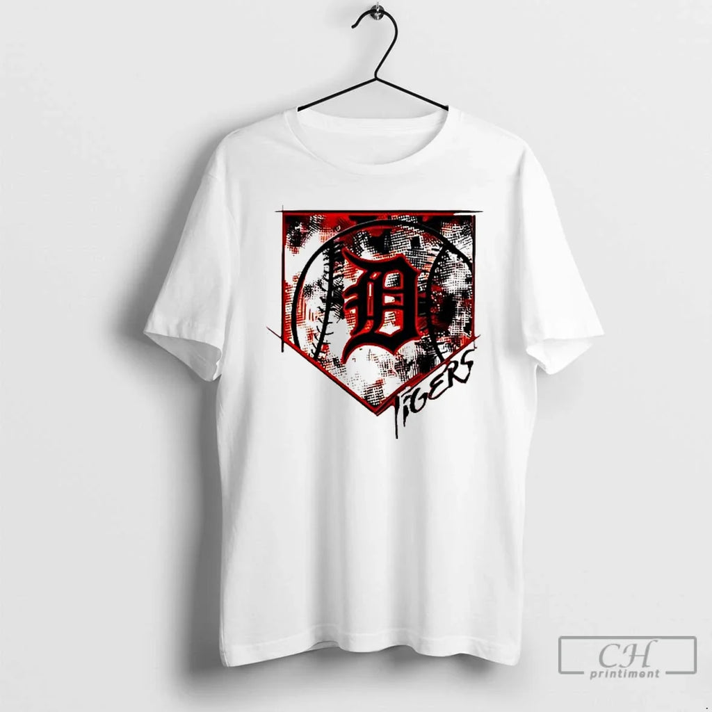 Detroit Tigers Orange Home Field Vintage - Adult & Kids T-Shirts, Sweatshirts & Hoodies apparel design preview 1