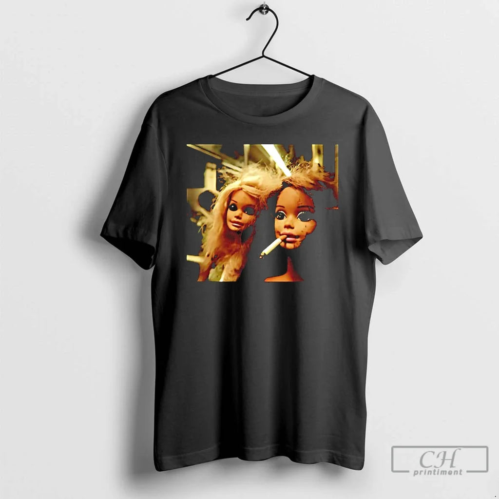 Distressed Doll Smoking - Adult & Kids T-Shirts, Sweatshirts & Hoodies apparel design preview 1
