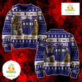 Doctor Who Tardis Festive Knit Design Ugly Christmas Sweater - Holiday Gift product image