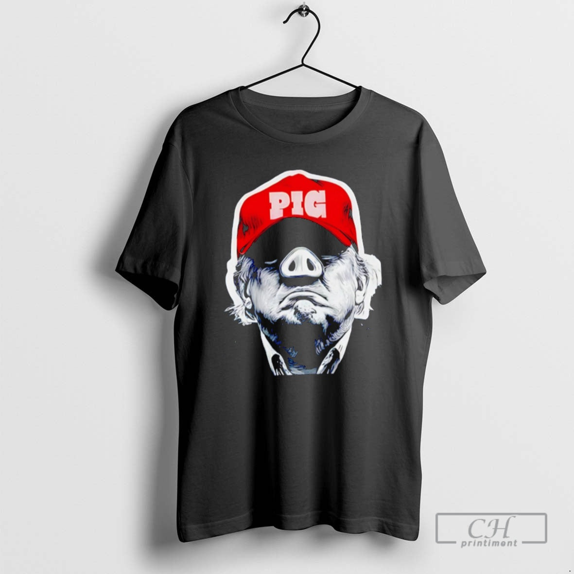 Donald Trump Pig Donnie Liar Chief Exposed Funny Meme - Adult & Kids T-Shirts, Sweatshirts & Hoodies apparel design preview 1