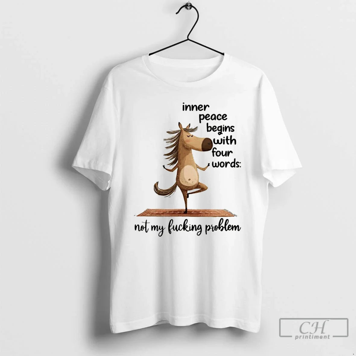 Donkey Inner Peace Begins Four Words Not My Fucking - Adult & Kids T-Shirts, Sweatshirts & Hoodies apparel design preview 1