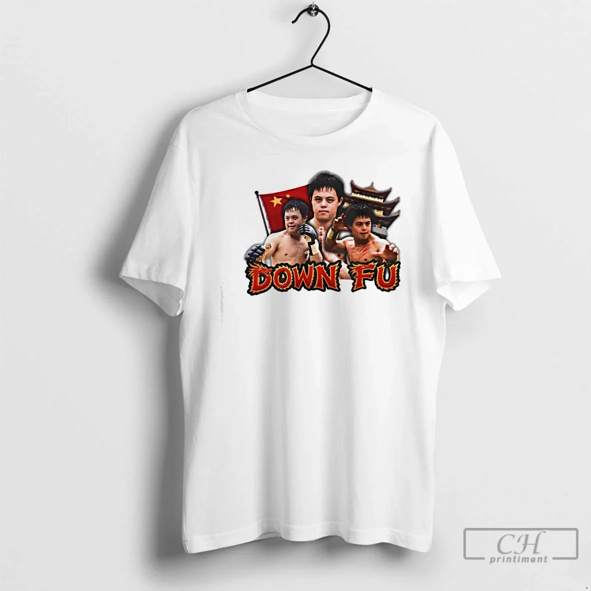 Downs Fu Kung Fighting - Adult & Kids T-Shirts, Sweatshirts & Hoodies apparel design preview 1