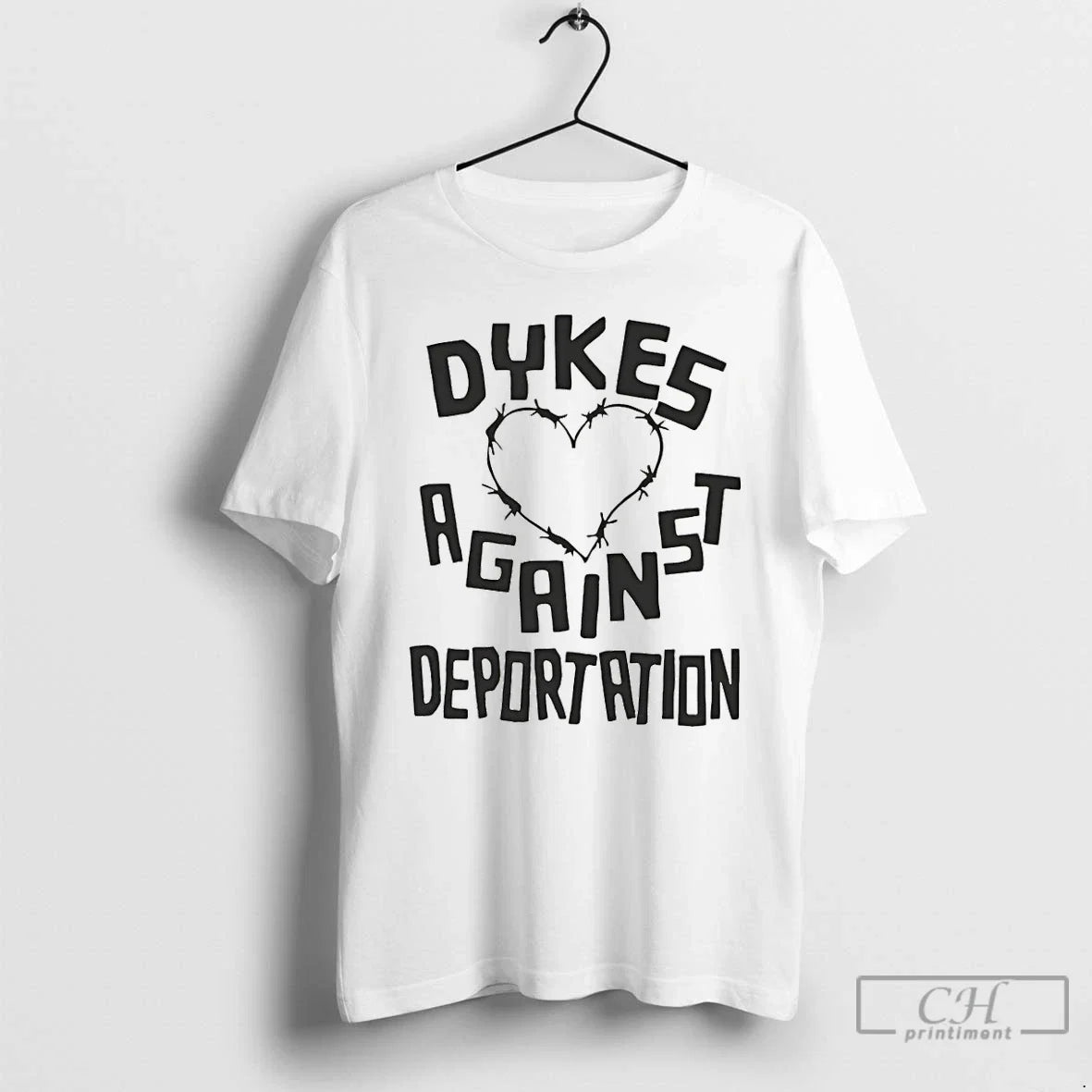Dykes Against Deportation Queer Immigrant Solidarity - Adult & Kids T-Shirts, Sweatshirts & Hoodies apparel design preview 1