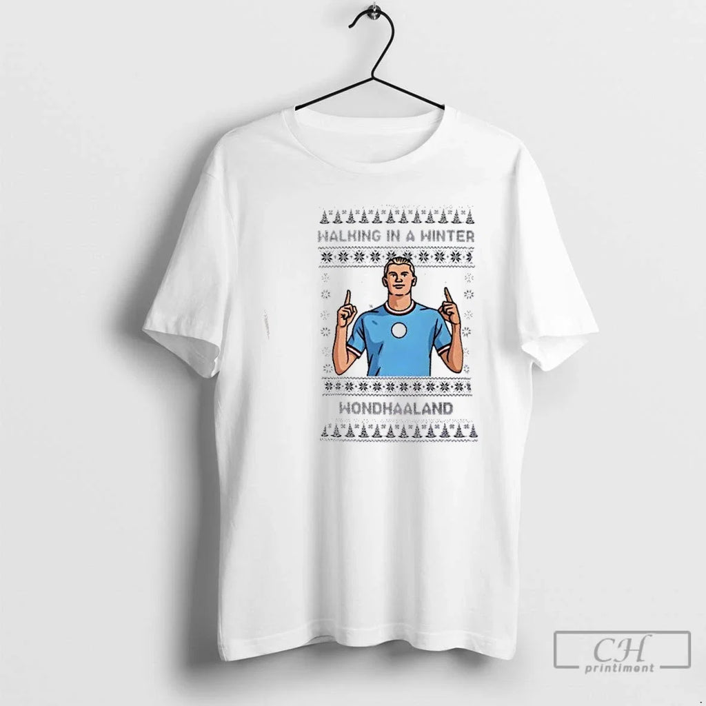 Erling Haaland Manchester City Winter Wondhaaland - Adult & Kids T-Shirts, Sweatshirts & Hoodies apparel design preview 1