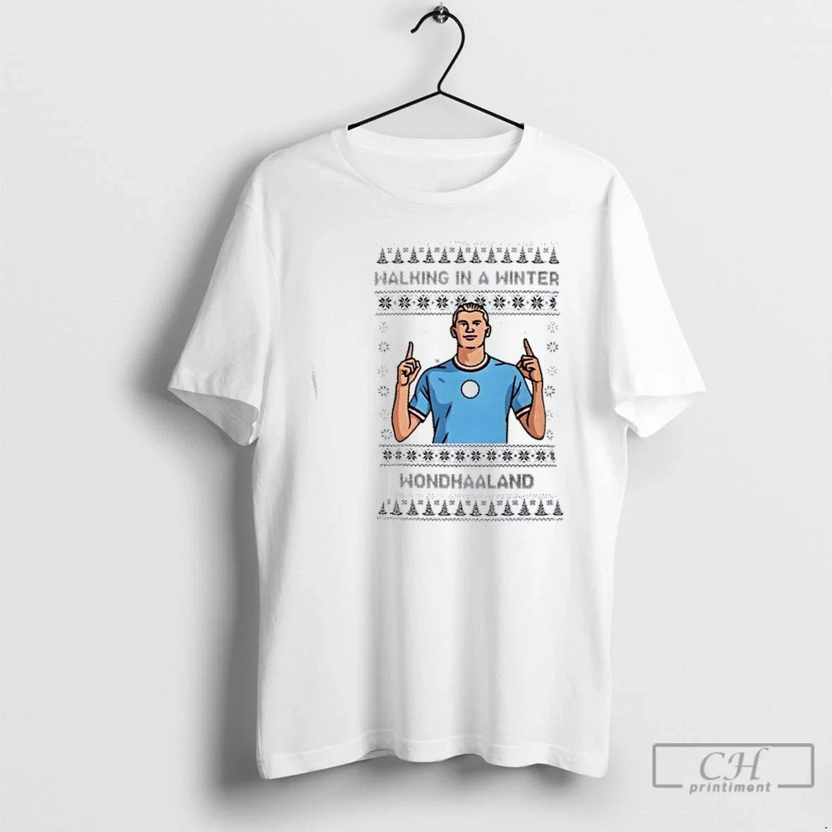 Erling Haaland Manchester City Winter Wondhaaland - Adult & Kids T-Shirts, Sweatshirts & Hoodies apparel design preview 1