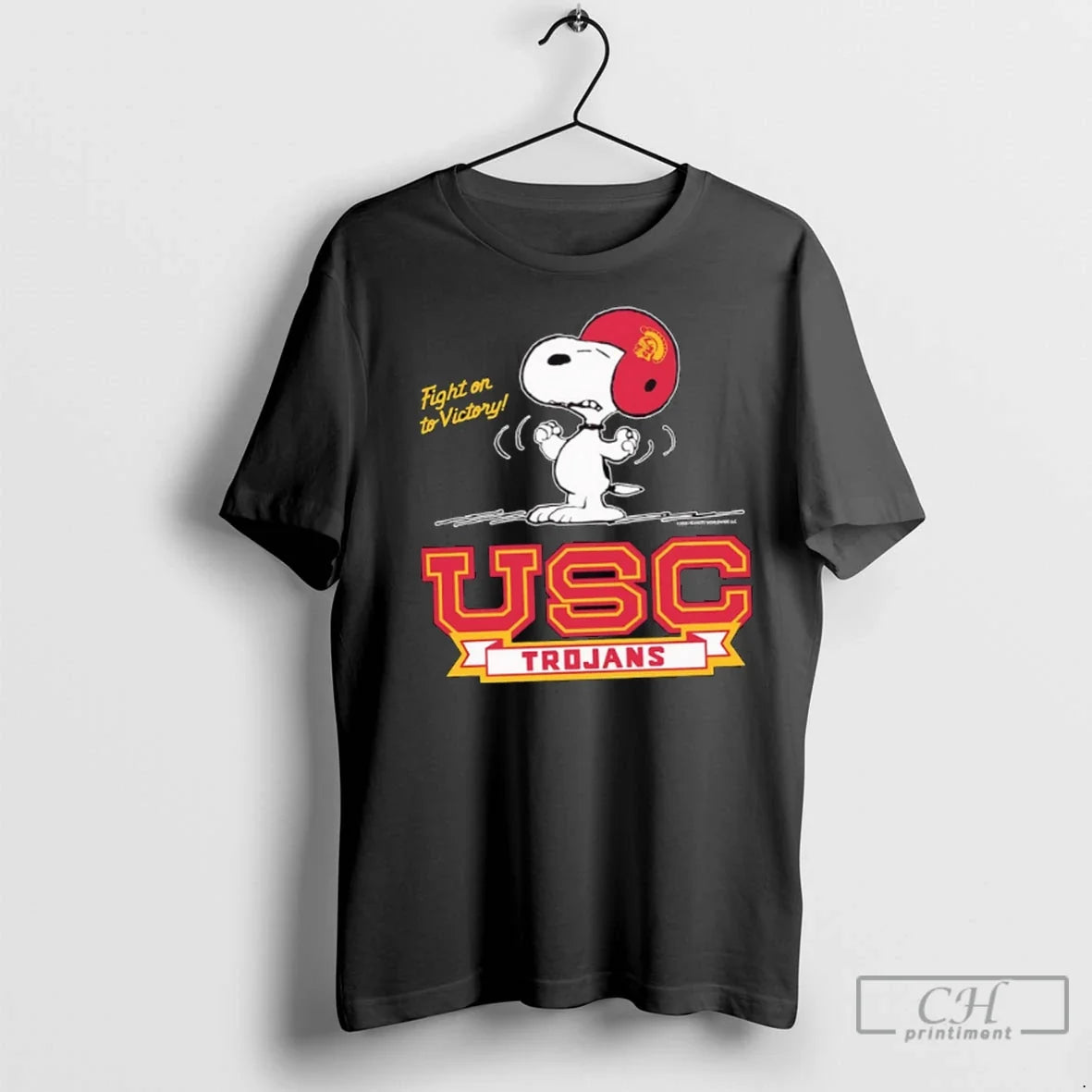 Premium Fight On To Victory Peanuts X Usc Football - Adult & Kids T-Shirts, Sweatshirts & Hoodies apparel design preview 1