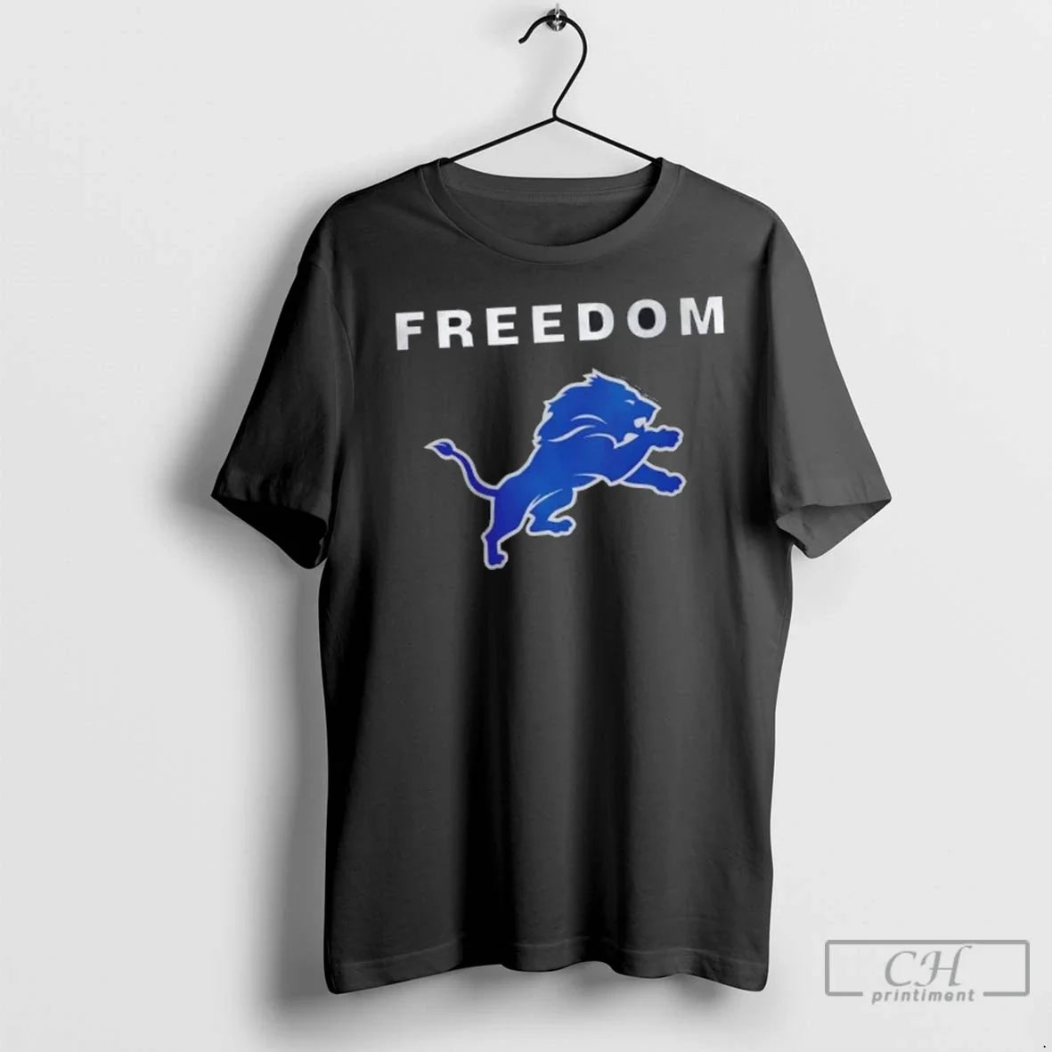 Premium Freedom Detroit Lions Football Logo - Adult & Kids T-Shirts, Sweatshirts & Hoodies apparel design preview 1