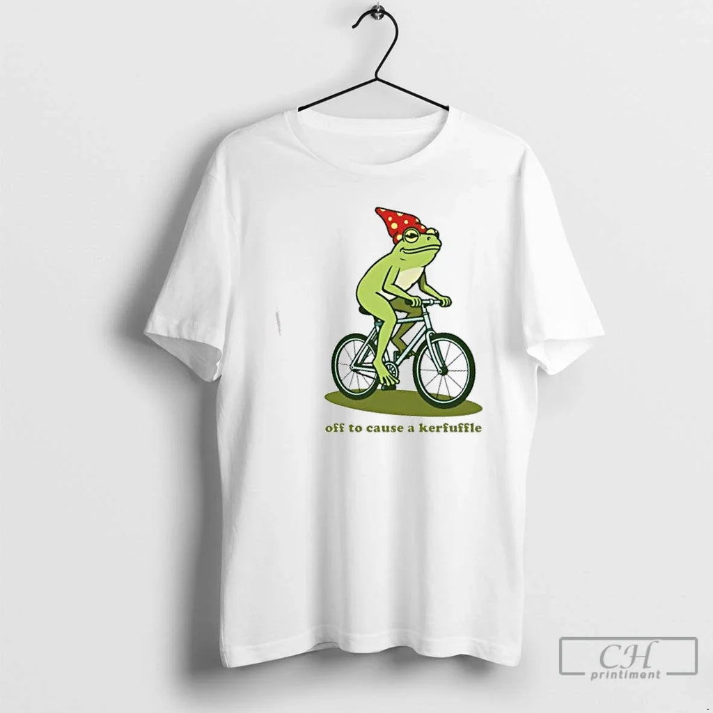 Frog Bike Bicycle Off Cause Kerfuffle - Adult & Kids T-Shirts, Sweatshirts & Hoodies apparel design preview 1