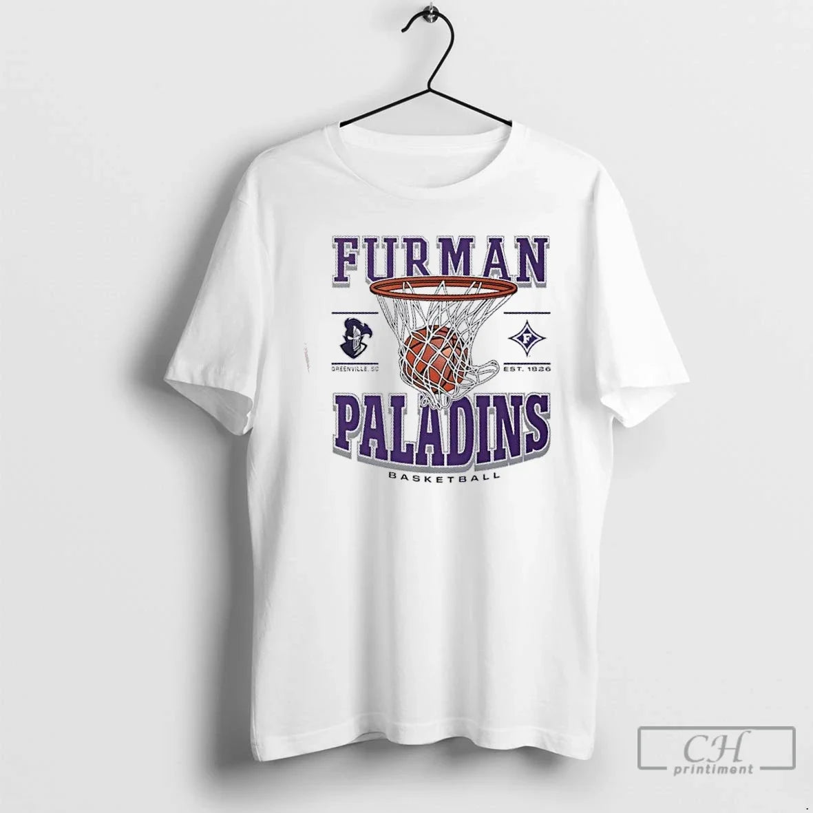 Furman Paladins Basketball Game Time Greenville Sc - Adult & Kids T-Shirts, Sweatshirts & Hoodies apparel design preview 1