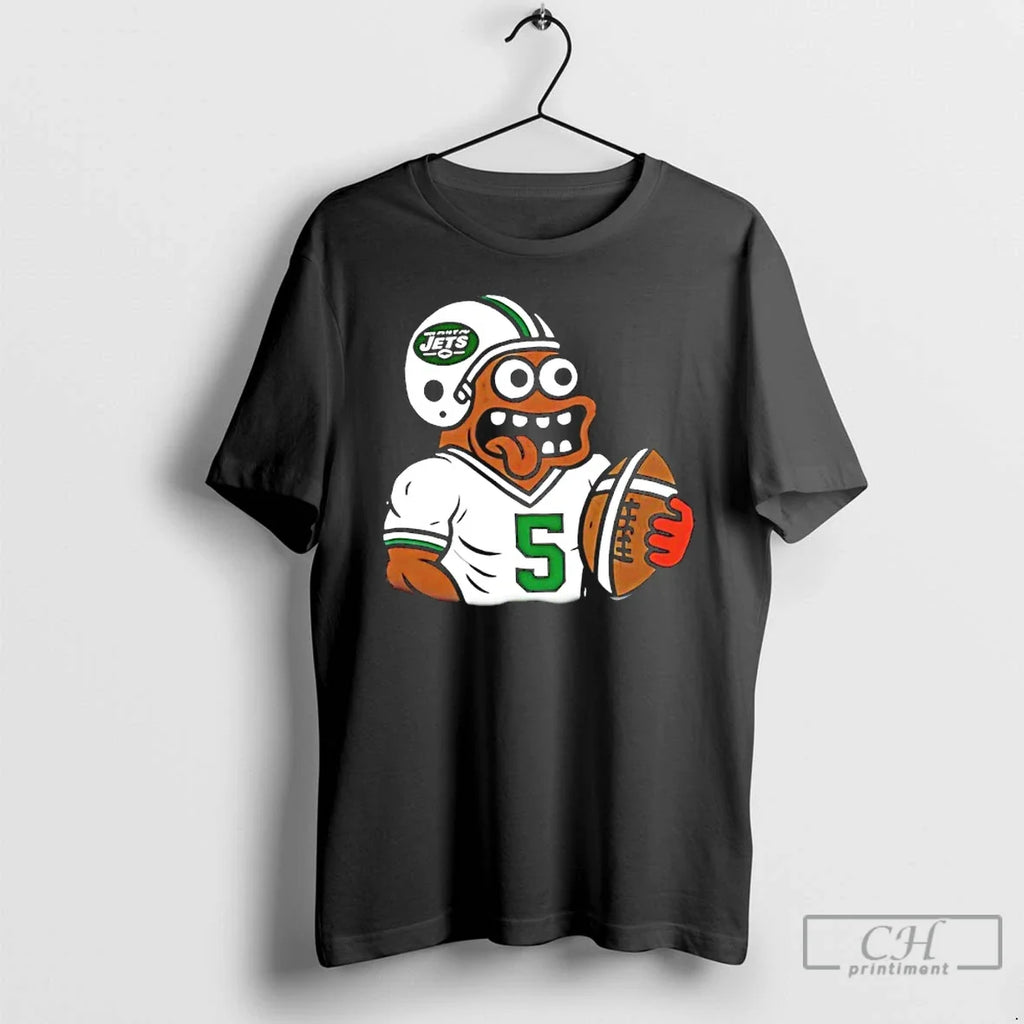 Garrett Wilson New York Jets Monster Toast Cartoon - Adult & Kids T-Shirts, Sweatshirts & Hoodies apparel design preview 1