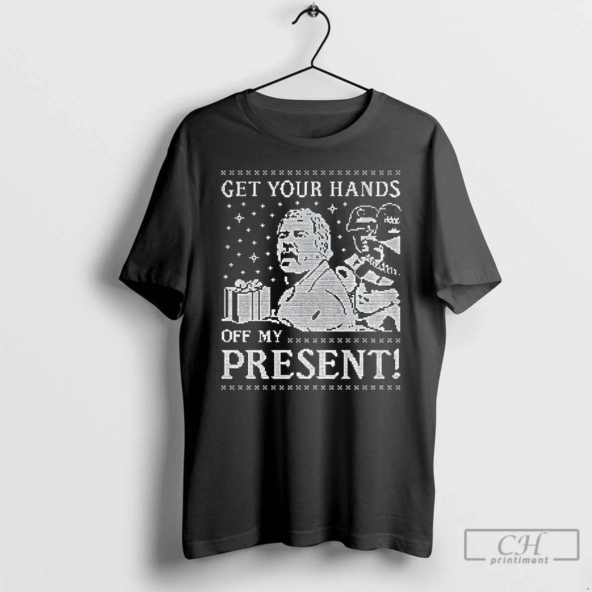 Get Your Hands Off My Present Xmas - Adult & Kids T-Shirts, Sweatshirts & Hoodies apparel design preview 1