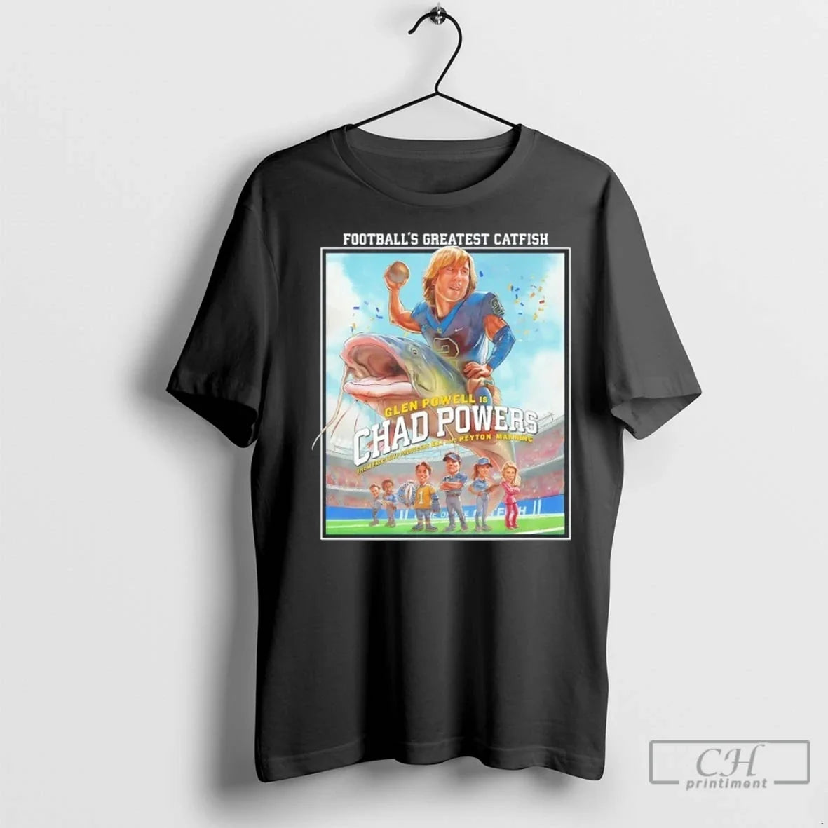 Premium Glen Powell Is Chad Powers Footballs Greatest - Adult & Kids T-Shirts, Sweatshirts & Hoodies apparel design preview 1