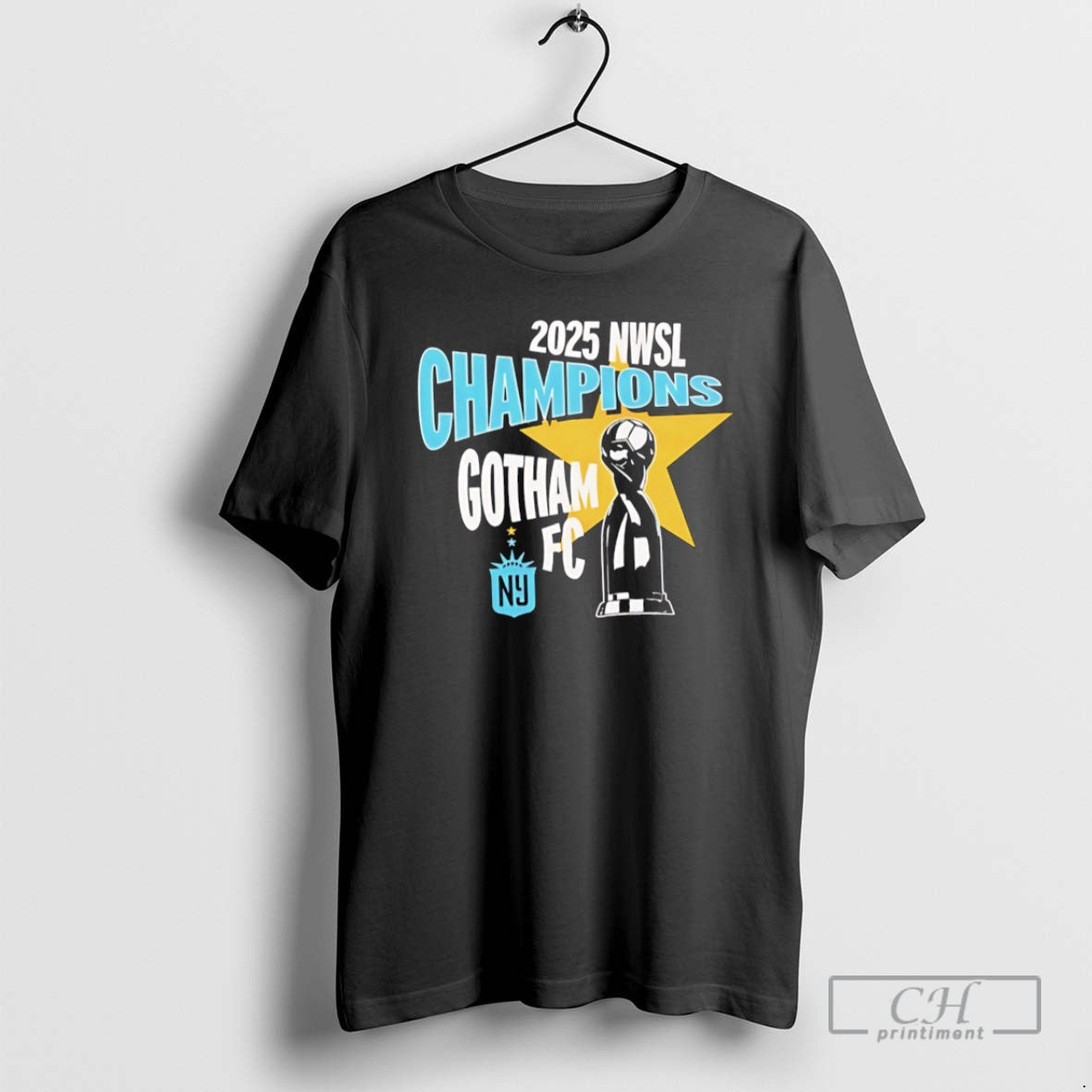 Gotham Fc 2025 Nwsl Champions Trophy Cup - Adult & Kids T-Shirts, Sweatshirts & Hoodies apparel design preview 1