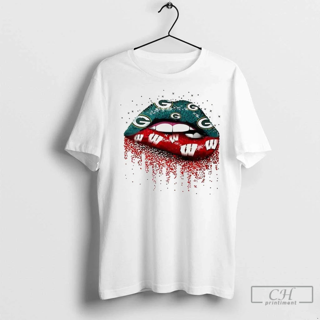 Premium Green Bay Packers X Wisconsin Badgers Girl - Adult & Kids T-Shirts, Sweatshirts & Hoodies apparel design preview 1