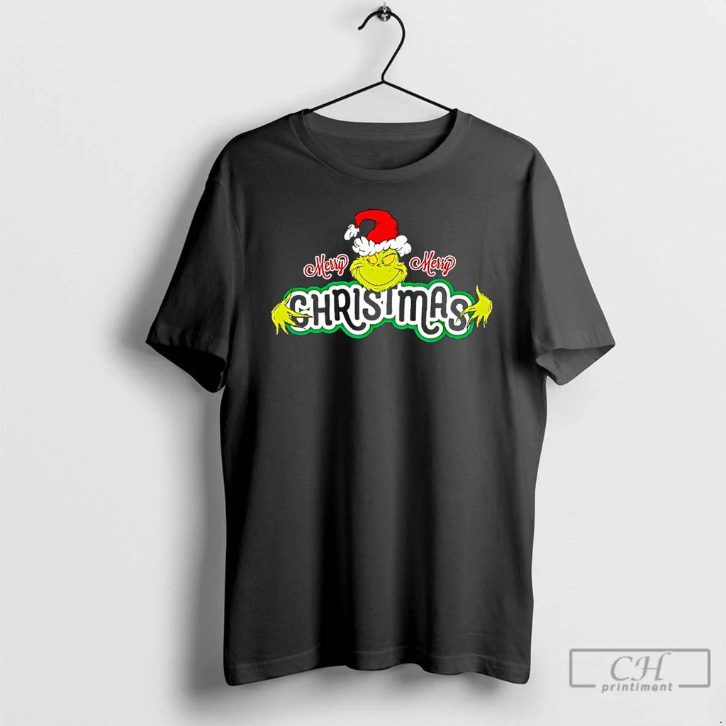 Grinch Hugs Merry - Adult & Kids T-Shirts, Sweatshirts & Hoodies apparel design preview 1