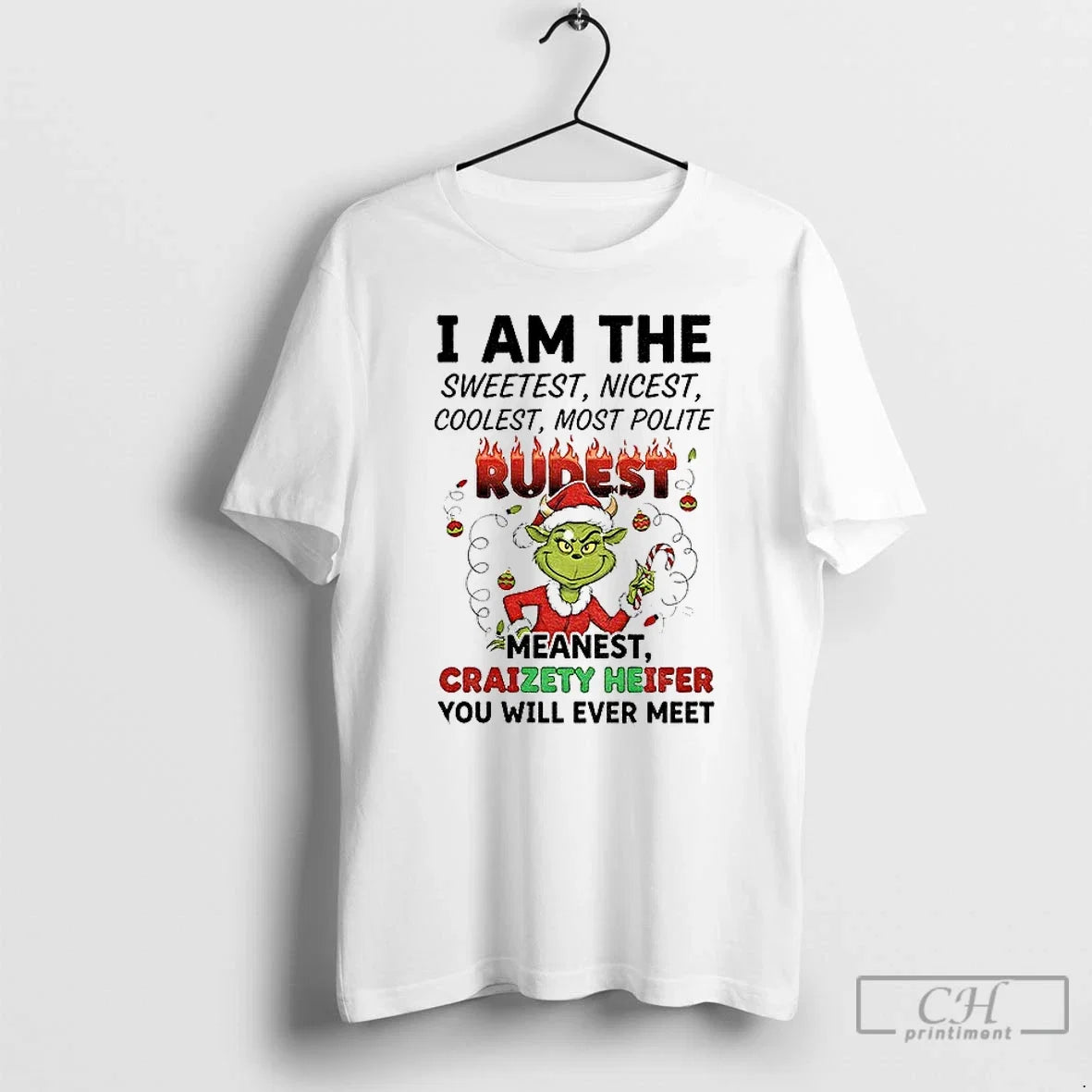 Grinch I Am Sweetest Nicest Coolest Most Polite - Adult & Kids T-Shirts, Sweatshirts & Hoodies apparel design preview 1