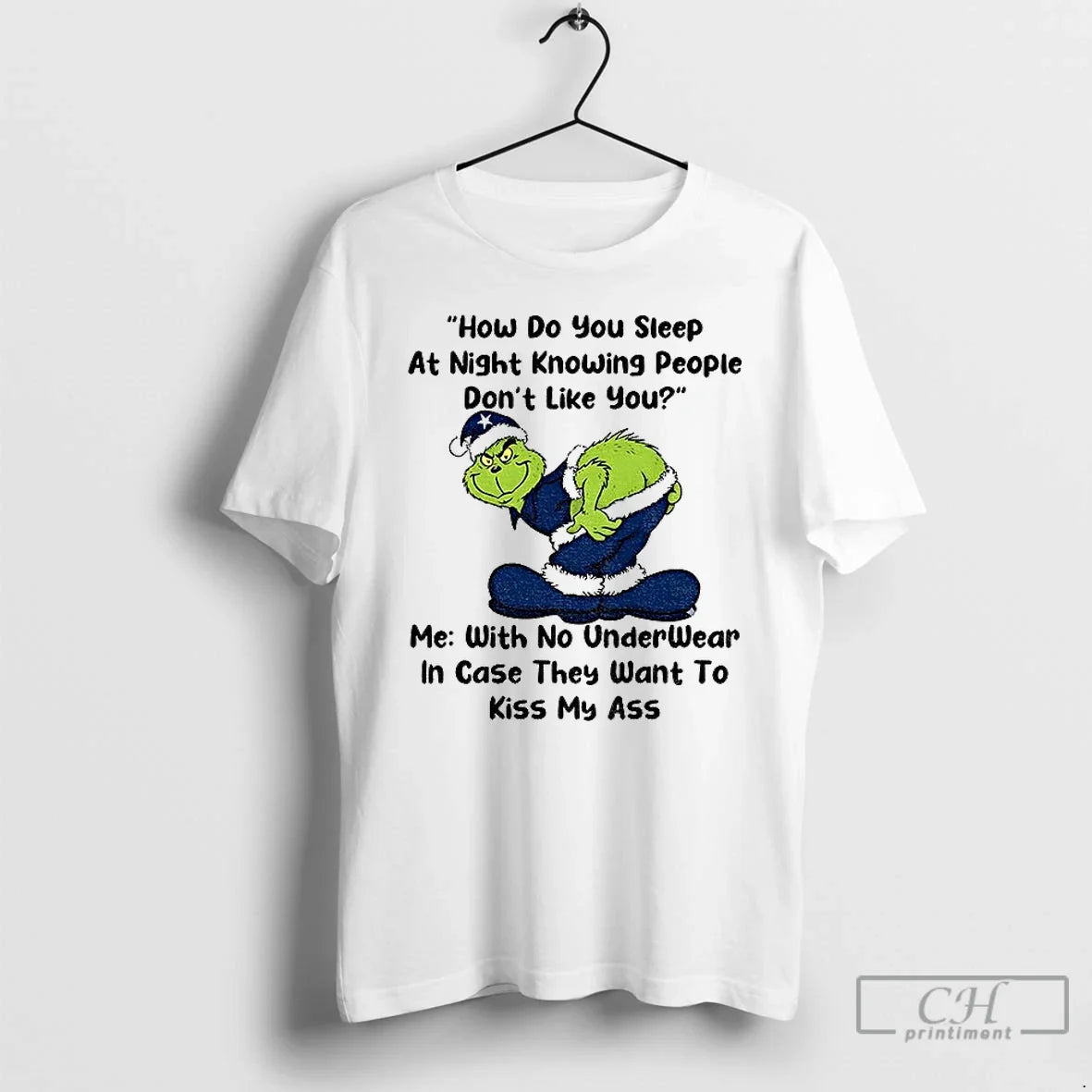 Grinch How Do You Sleep Night Knowing People Dont - Adult & Kids T-Shirts, Sweatshirts & Hoodies apparel design preview 1