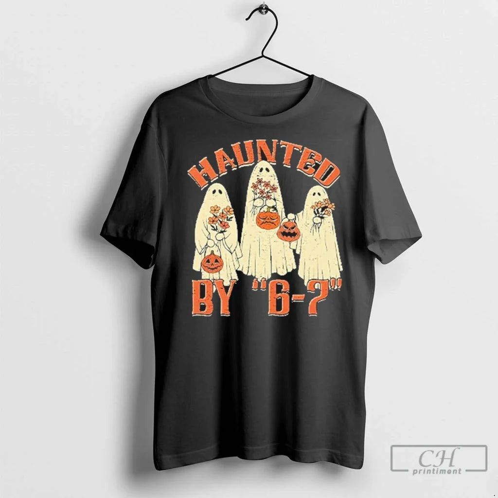 Premium Haunted By 6 7 Meme Halloween - Adult & Kids T-Shirts, Sweatshirts & Hoodies apparel design preview 1