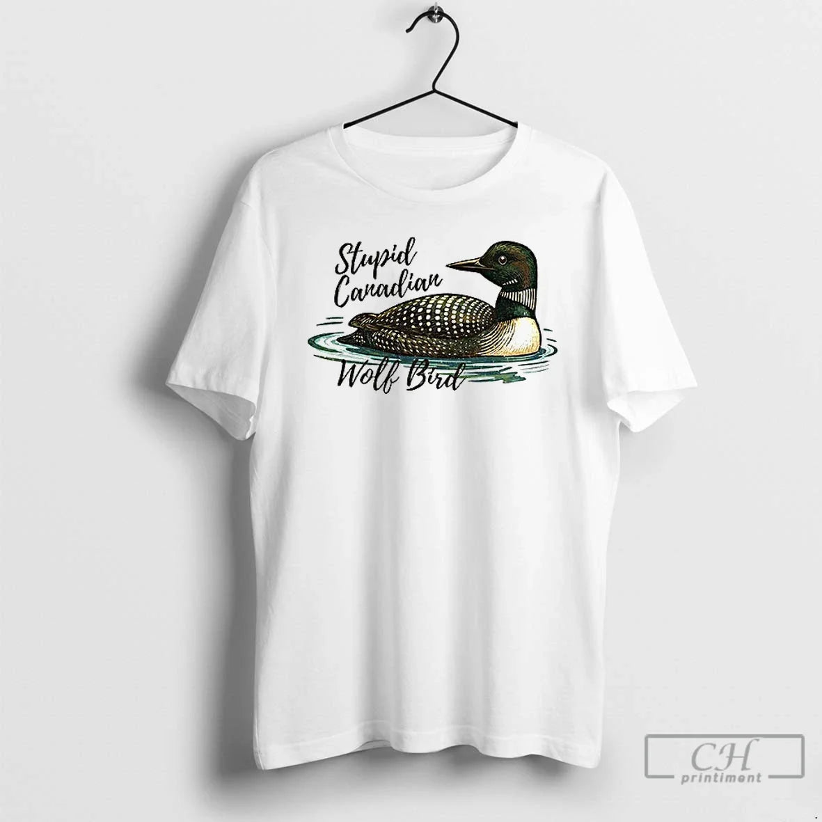 Hockey Romance Stupid Canadian Wolf Bird - Adult & Kids T-Shirts, Sweatshirts & Hoodies apparel design preview 1