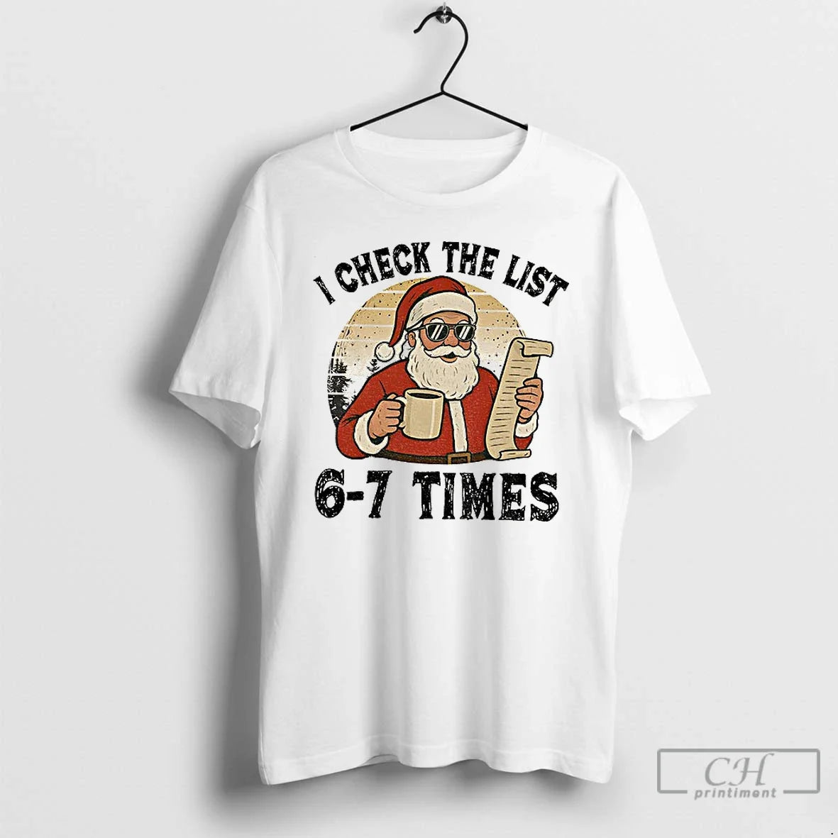 I Check List 6 7 Times Santa Vintage - Adult & Kids T-Shirts, Sweatshirts & Hoodies apparel design preview 1