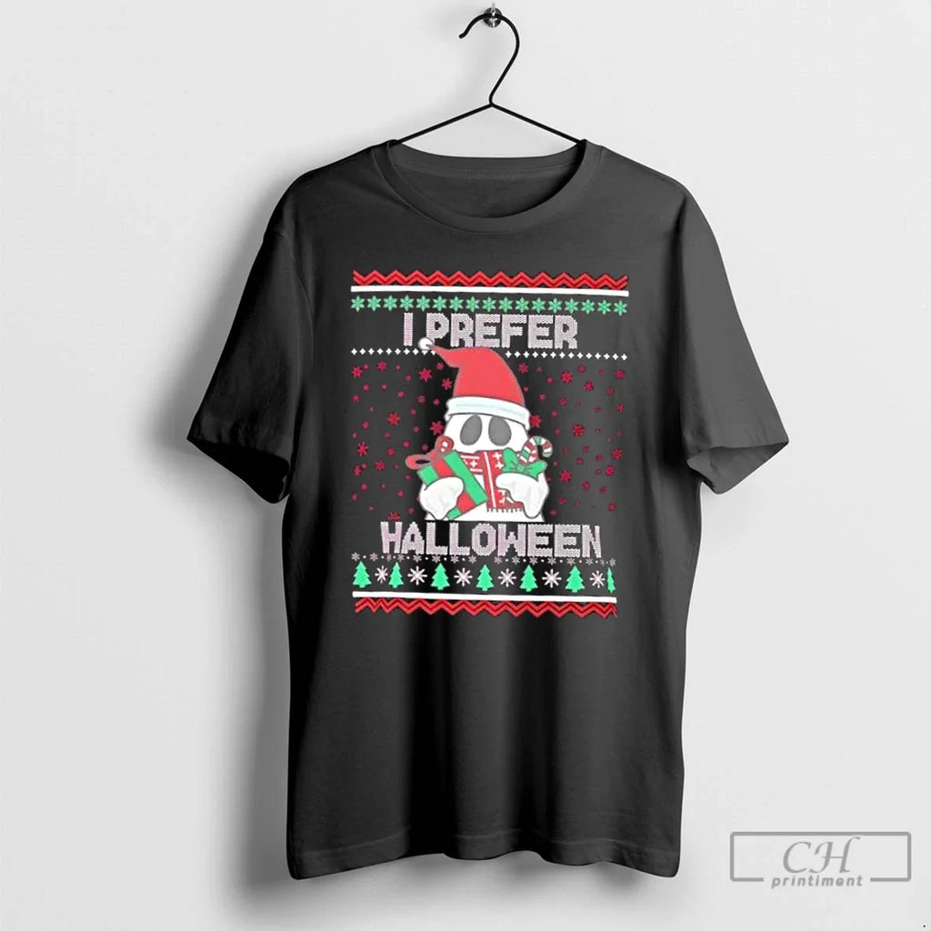 I Prefer Halloween Ghost - Adult & Kids T-Shirts, Sweatshirts & Hoodies apparel design preview 1