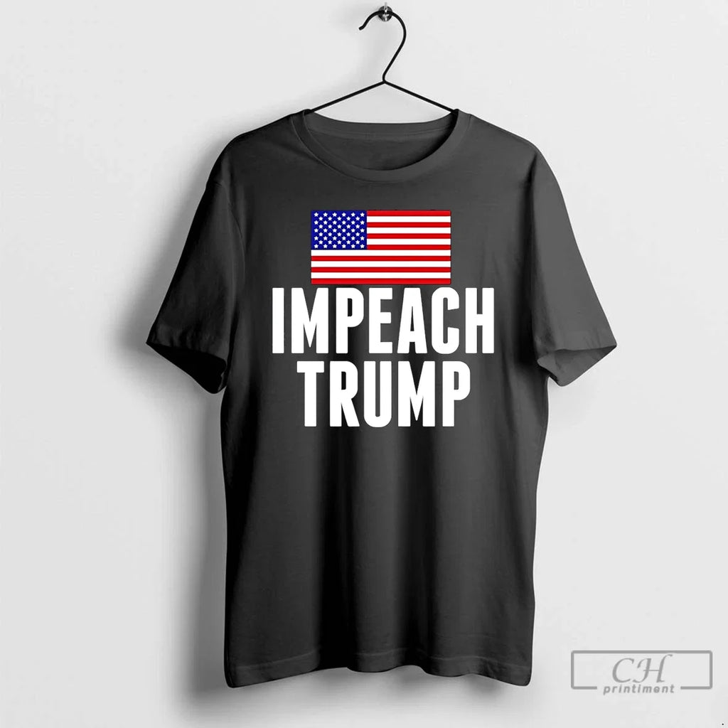 Impeach Trump American Flag 2026 - Adult & Kids T-Shirts, Sweatshirts & Hoodies apparel design preview 1