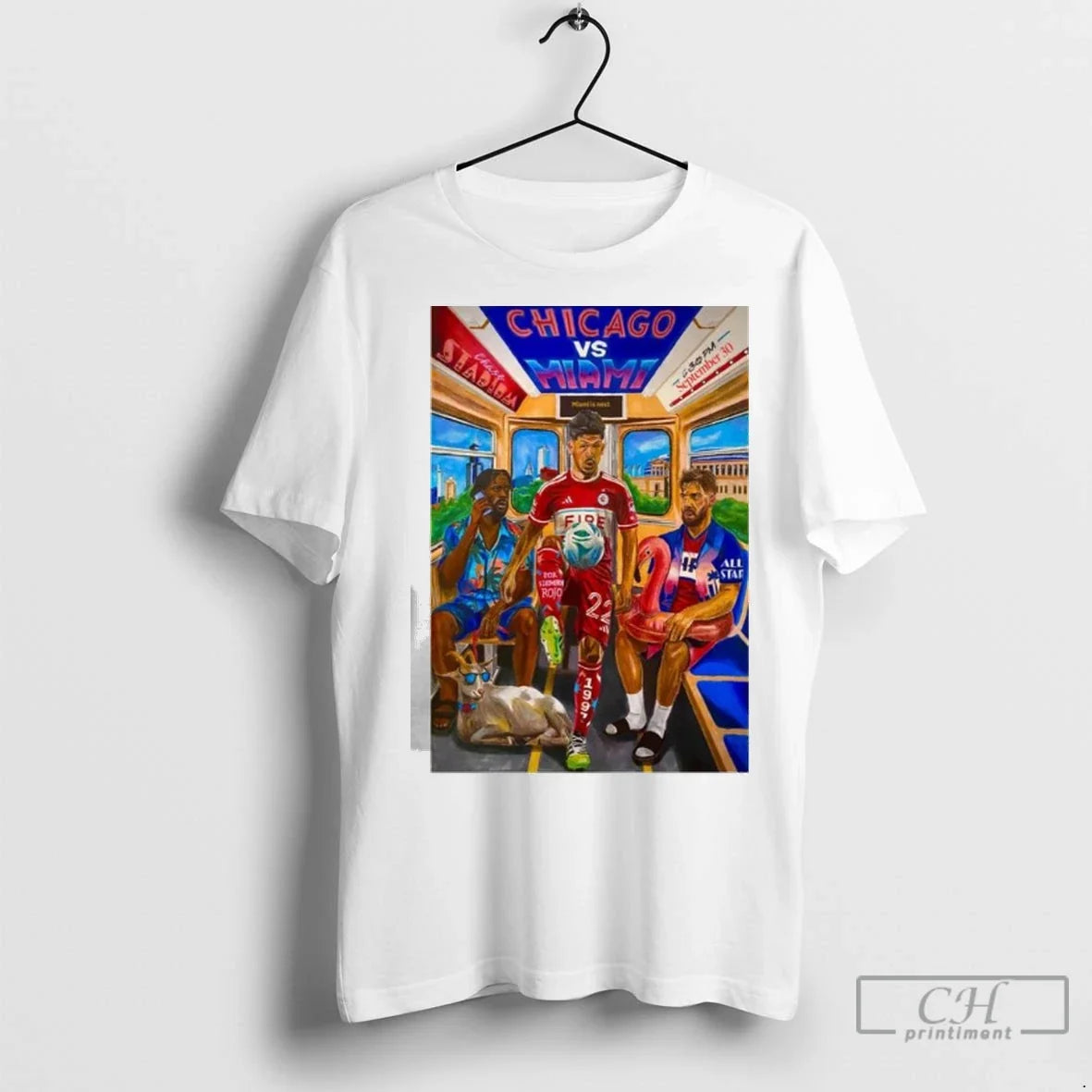 Premium Inter Miami X Chicago Fire Chase Stadium - Adult & Kids T-Shirts, Sweatshirts & Hoodies apparel design preview 1