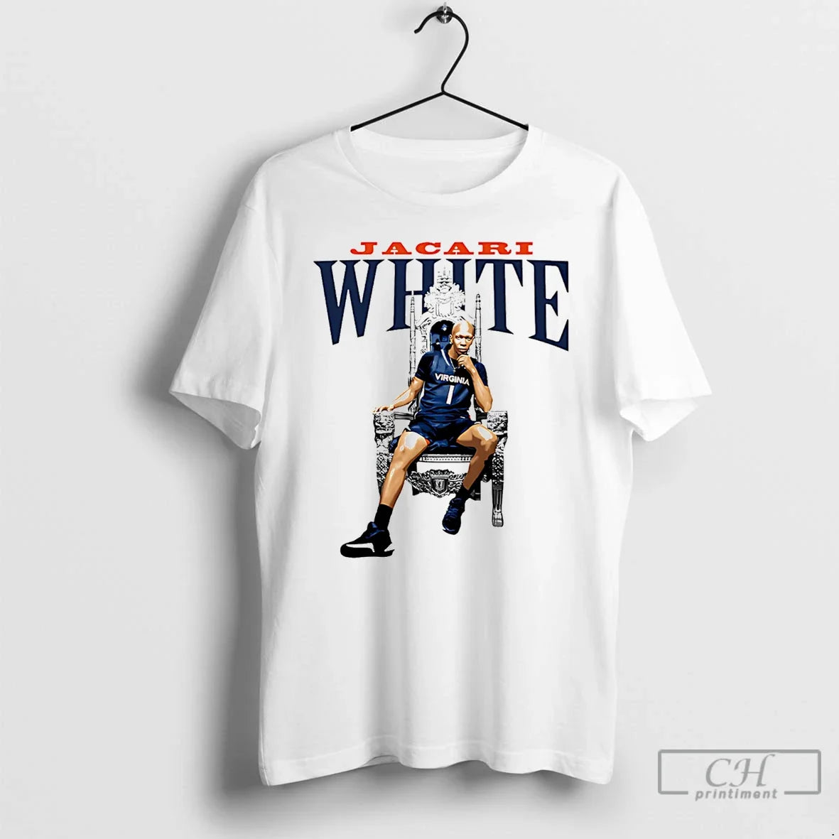Jacari White Virginia Cavaliers Illustrated - Adult & Kids T-Shirts, Sweatshirts & Hoodies apparel design preview 1
